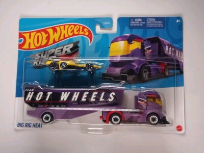 Hot Wheels Super Rigs Purple Big Rig Heat With Treasure Hunt Symbol 1/64