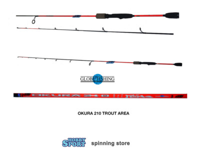 CANNA OKURA 210  UL  2 SEZ. AZ DA 1 a 5 GR GLOBE FISHING SPINNING TROUT AREA
