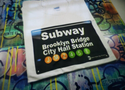 NYC Subway T shirt Tee Brooklyn Bridge City Hall Station New York City