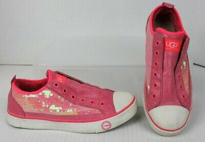 UGG Womens Sz 6 Laela Sparkles Sequin Fashion Sneakers Hot Pink Retails $110