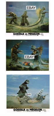 GODZILLA VS MEGALON 1973 MOVIE PHOTO LOT #1 (3) TOHO KAIJU MONSTERS 
