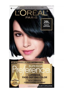 Loreal Superior Preference Permanent Hair Color #2BL BLACK SAPPHIRE
