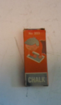 Vintage Regent No. 203 Blackboard Chalk Box w/ Chalk - 40s Made In USA 3 Sticks