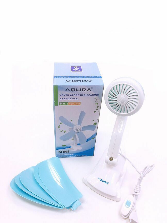 Ventilatore a Pinza Da Scrivania Ufficio Tavolo Clip Doppio Snodo 5 Pale linq