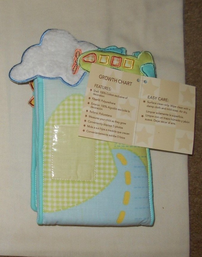 Rare Baby Springs Personalize 5 Pictures Hanging Growth Chart Green Blue Ruler