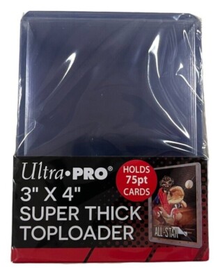 Ultra Pro 3x4 75pt Toploaders 81347 Extra Thick New Top Loaders