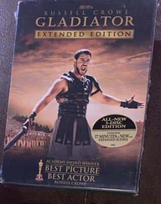 GLADIATOR - Extended Edition - 3-Disc DVD Box Set Russell Crowe NEW & SEALED