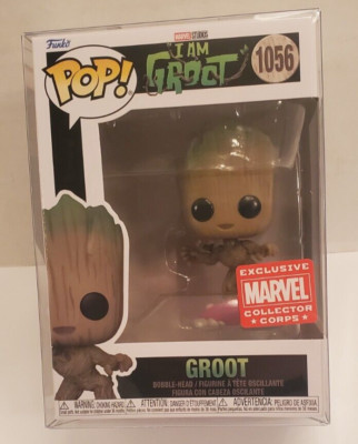 Funko POP! I AM GROOT Disney+ Marvel Collector Corps Surfing Groot Figure #1056
