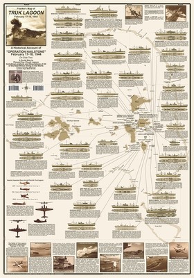 Operation Hailstone Truk Lagoon WWII History Map Chuuk