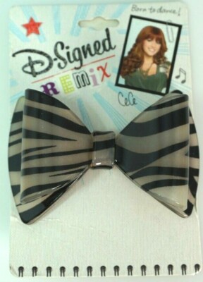 Disney D-Signed Hair Pin Ribbon Bow Girls Hair Clip Hair Accessories Zebra Print
