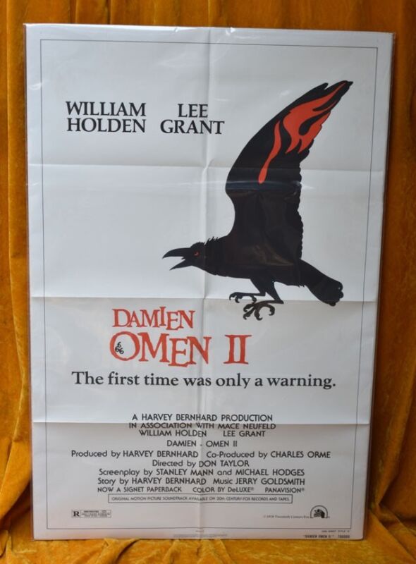 Vintage original 1978 one sheet  movie poster Damien Omen II