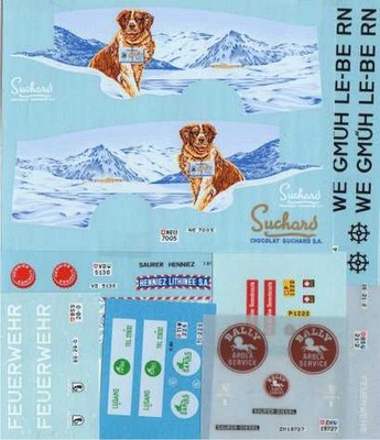 LOT DECALS 1/43 CAMION SAURER PUBLICITAIRES SUCHARD COLORADO DCV014