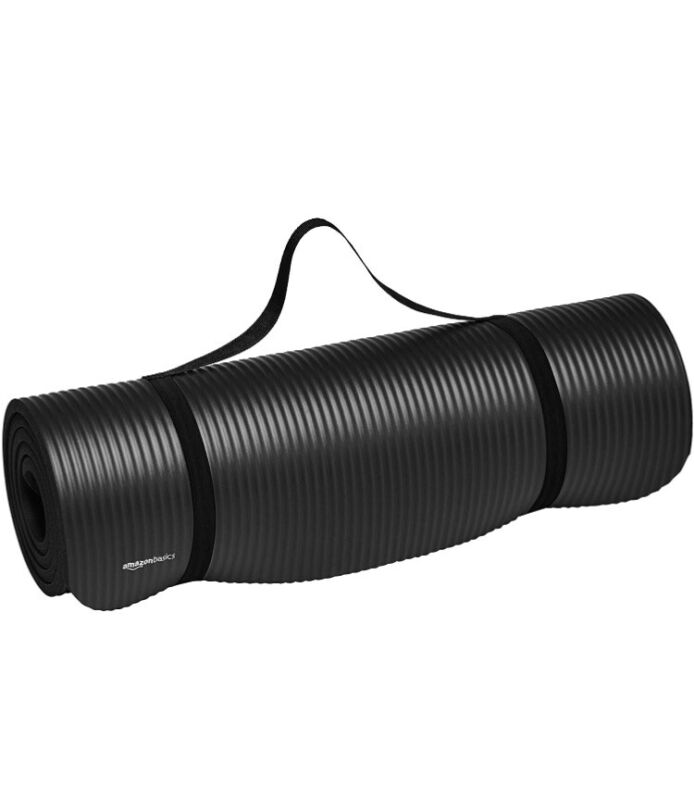 Amazon Basics 1/2-Inch Extra Thick Exercise Yoga Mat with Carrying