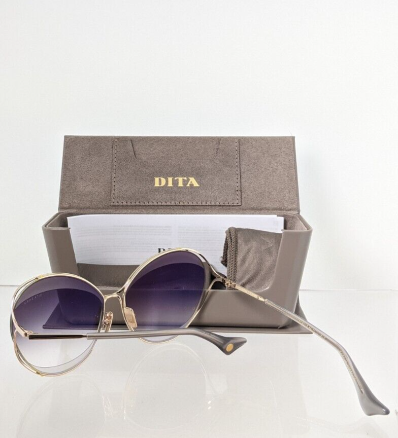 Pre-owned Dita Authentic  Sunglasses Sasu Dts 516-64-01 Gold Frame In Gray