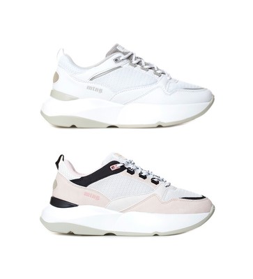 Mustang - Zapatillas Yoda Mujer/chica Blanco Rosa 3 a 5cm Cordones Casual