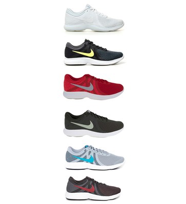 Nike - Zapatillas running Revolution 4 Hombre/chico Blanco Negro Azul Gris Rojo