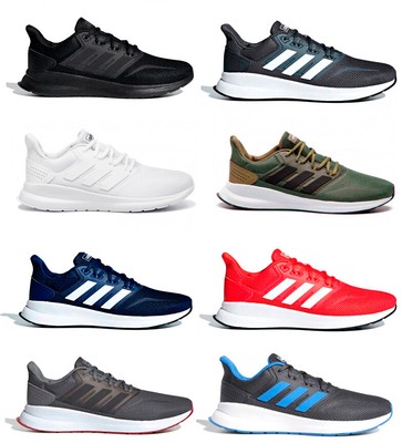 adidas - Zapatillas de running Runfalcon Hombre/chico Negro Verde Blanco Azul