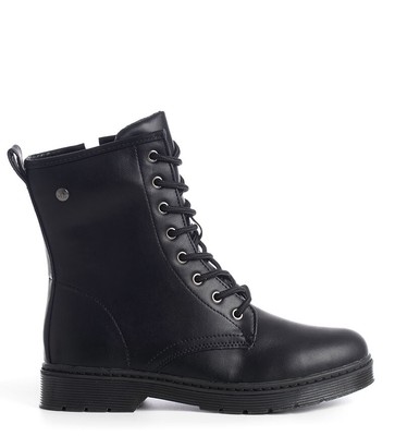 Xti - Botas Live negro 04914601 Mujer/chica Plano Cordones Cremallera Casual