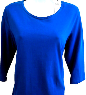 BASLER Modern Blouse Top T-Shirt Royal Blue  Size 40 US Retail $149.99