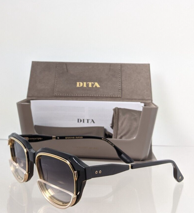 Pre-owned Dita Authentic  Sunglasses Varkatop Dts 707-a-01 Black Gold Frame Limited Edi In Gray