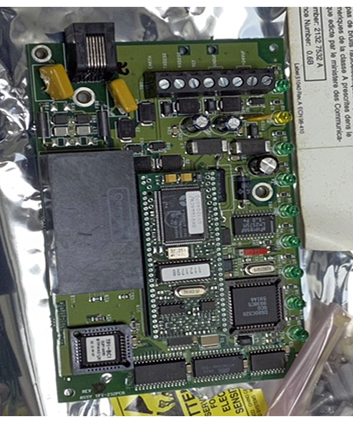 NOTIFIER TPI-BCI MODEM BOARD INTERFACE WIDE AREA SERVER PUBL