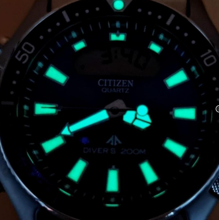 Pre-owned Citizen Promaster Aqualand Blue Dial Depth Sensor Alarm Diver Watch Jp2000-67l