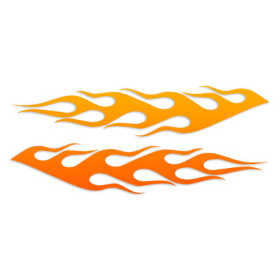 Pair Flames Fire - Decal Sticker - Multiple Patterns & Sizes - ebn7271