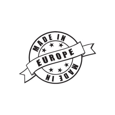Made In Europe Stamp Logo - Decal Sticker - Multiple Colors & Sizes - ebn3935