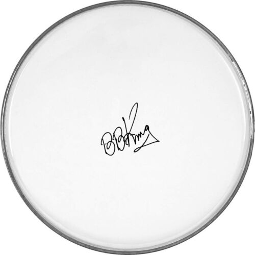 B.B. King Autographed Signed 12" inch clear drumhead drum head 
