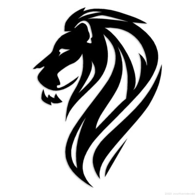 Lion Head - Decal Sticker - Multiple Colors & Sizes