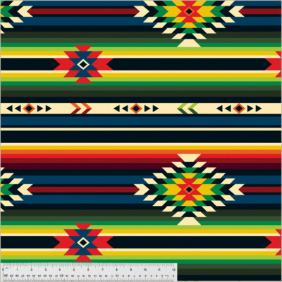 Eclipse Native American Fleece Fabric - 60'' Wide - Sold by The Yard & Bolt