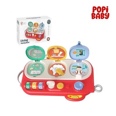 PopiBaby Busy Board Baby Sensory Toy Montessori Busy Board Games for Toddlers