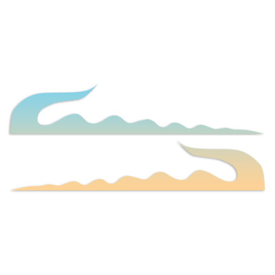 Pinstripe Set Pair Waves - Decal Sticker - Multiple Patterns & Sizes - ebn7447