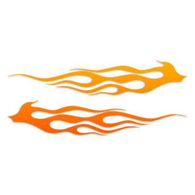Pair Flames Fire - Decal Sticker - Multiple Patterns & Sizes - ebn7277