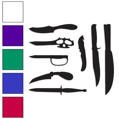Of 8 Knives Daggers, Vinyl Decal Sticker, Multiple Colors & Sizes #3368