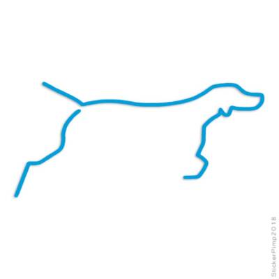 Pointer Outline Dog Breed, Vinyl Decal Sticker, Multiple Colors & Sizes #3420