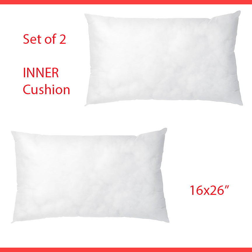 Ikea Cushion Inner 2 Pk Throw Pillows Insert 16 X 26 White New