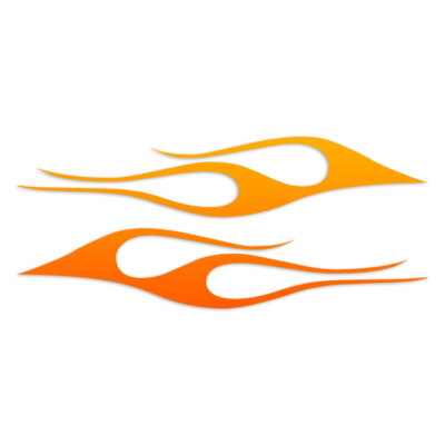 Pair Flames Fire - Decal Sticker - Multiple Patterns & Sizes - ebn7278