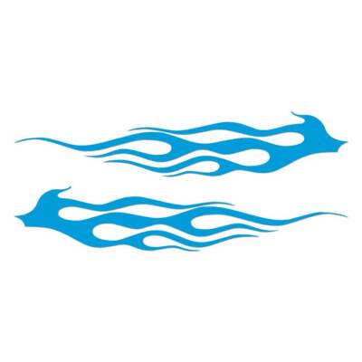 Pair Flames Fire, Vinyl Decal Sticker, Multiple Colors & Sizes #7277