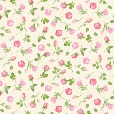 Yard ~ Fleur Tiny Rose  Toss Timeless Treasures $3.99 Ships ANY Amount Fabric