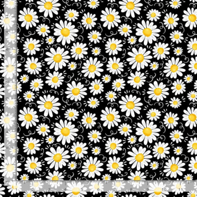 Home Where Honey Is Daisies Floral  Fabric Cotton Timeless Treasures CD1852 Yard