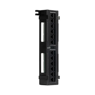 12-port Cat5e UTP LAN wall mount Mini patch panel w/surface wall mount bracket