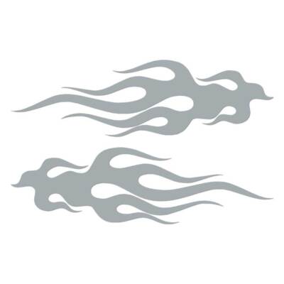 Flames Fire Pair, Vinyl Decal Sticker, Multiple Colors & Sizes #7276