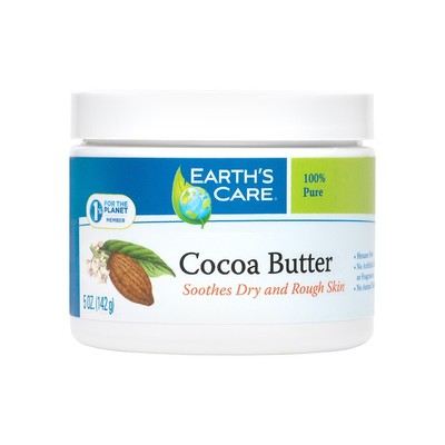 Earth's Care Pure Cocoa Butter, Hexane-Free, No Dyes or Fragrances, 5 OZ.