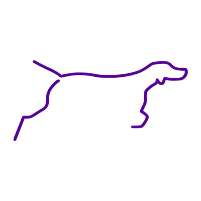 Pointer Outline Dog Breed - Decal Sticker - Multiple Colors & Sizes - ebn3420