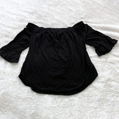 Old Navy Black Off the Shoulder with Quarter Length Sleeves