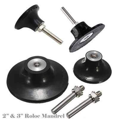 2'' and  3'' Roll Lock Roloc Type Sanding Polishing Disc Mandrel Arbor Type R 1/4''