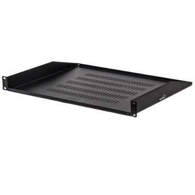 Cantilever Server Shelf Vented Shelves Rack Mount 19'' 1U Black 14'' (350mm) deep