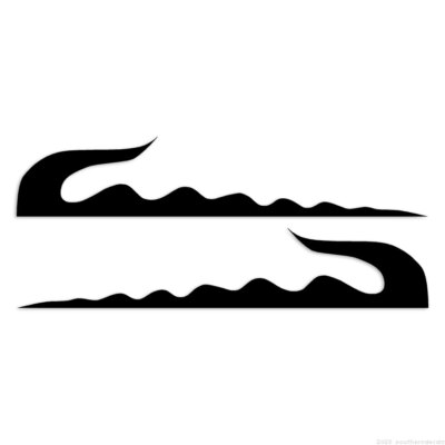 Pinstripe Set Pair Waves - Decal Sticker - Multiple Colors & Sizes - ebn7447