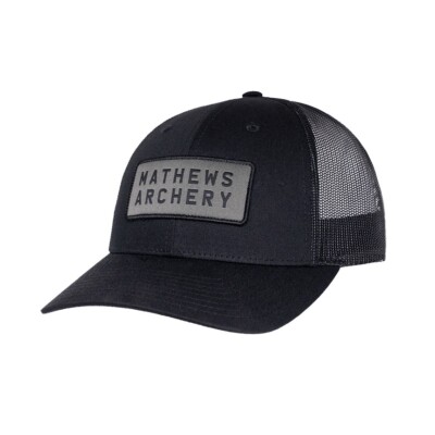 NEW MATHEWS ARCHERY HAT, LEGENDARY BLACK  CAP #70340